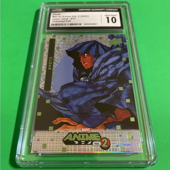 2023 UD Marvel Anime Vol. 2 Cloak Thatched Foil Artist Rose Besch CGC 10! - Picture 1 of 3